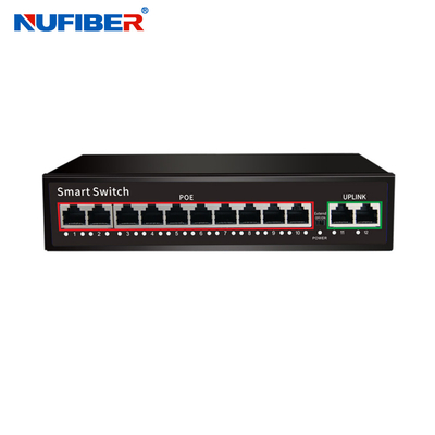 Interruptor Unmanaged POE 4 de la fibra de Ethernet del ODM del gigabit 8 16 24 puertos 10/el 100M 48V