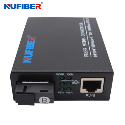 medios WDM 1490nm 1550nm los 20km del gigabit del convertidor de la fibra óptica 1000Base para el CCTV
